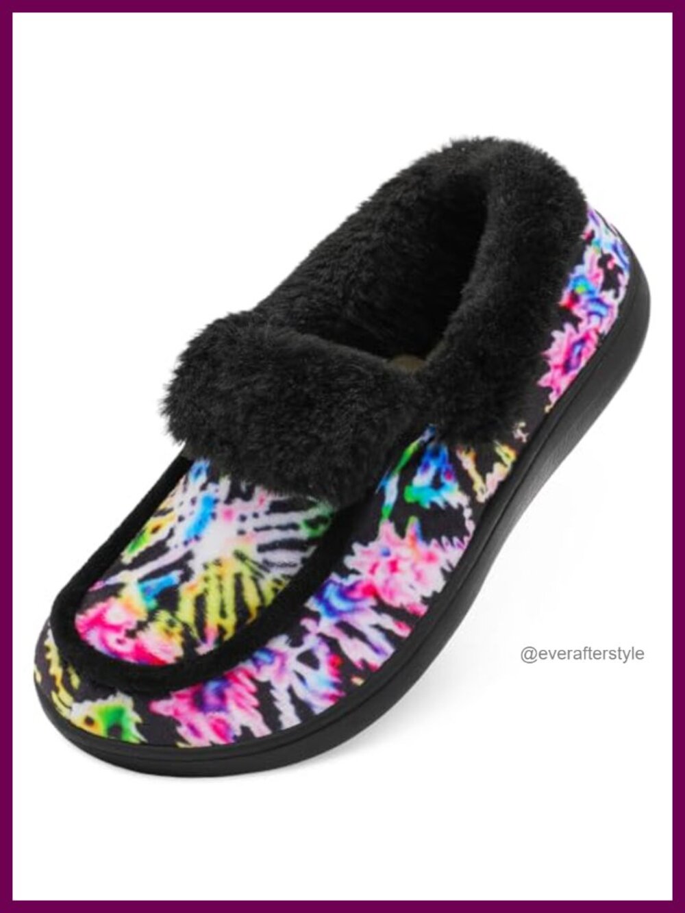 Fuzzy Fur Lined Wide Toe Mocc Boots Slip-On House Shoes